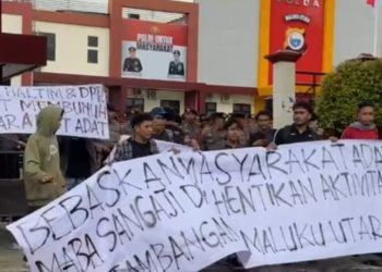 Aliansi Masyarakat Adat Gelar Aksi Tuntut Pembebasan 26 Warga Maba Sangaji