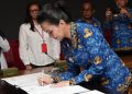 Serly Tjoanda Resmi Teken MoU dengan Balai Sentra Wasana Bahagia Kemensos