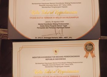 Pemkot Tidore Sabet 2 Penghargaan Terbaik TP2DD untuk Kawasan Nusampua